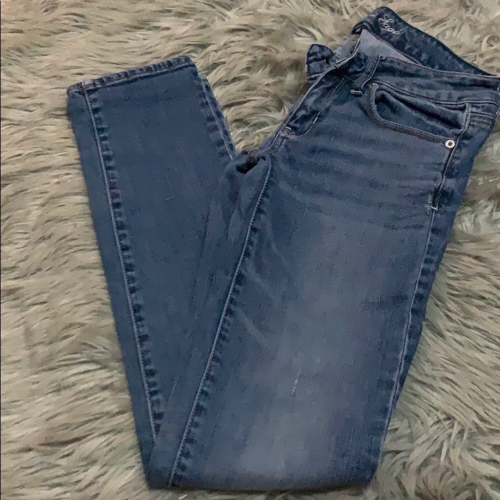 Blue denim jeans